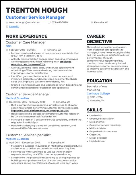 customer service manager resume examples|Customer Service Manager Resume Examples for .